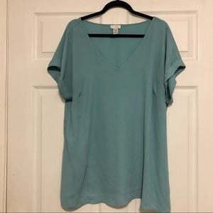 Motherhood Maternity Short Sleeved Blouse Blue XL